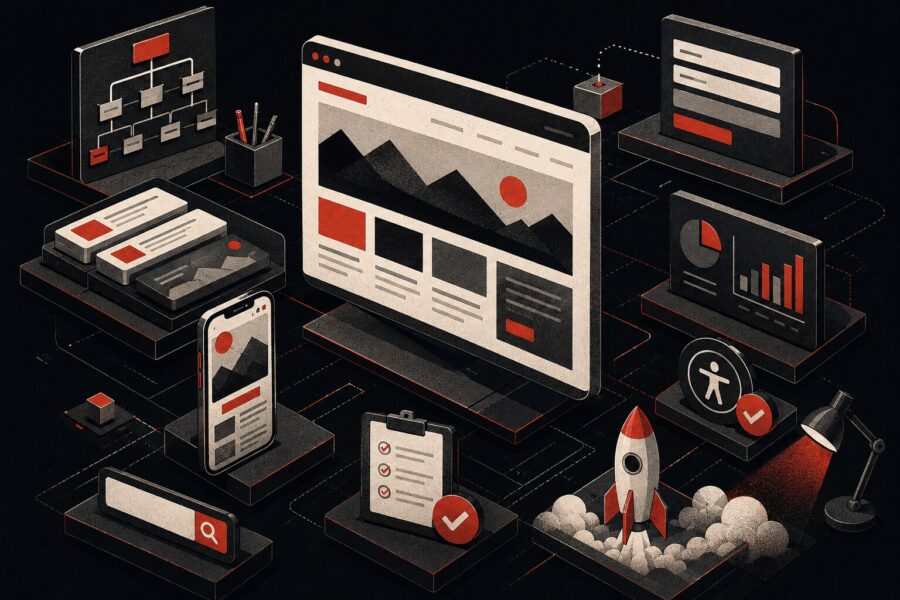A structured overview of website design, content, SEO and launch services